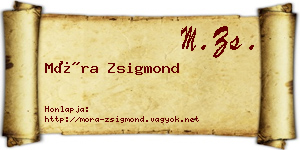 Móra Zsigmond névjegykártya
