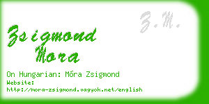 zsigmond mora business card